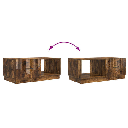Coffee Table Smoked Oak 90 x 50 x 37 cm Engineered Wood