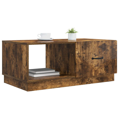 Coffee Table Smoked Oak 90 x 50 x 37 cm Engineered Wood