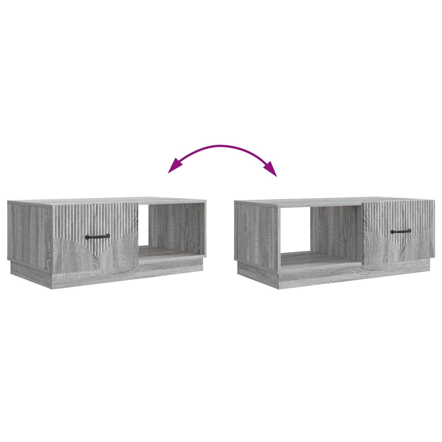 Coffee Table Grey Sonoma 90 x 50 x 37 cm Engineered Wood