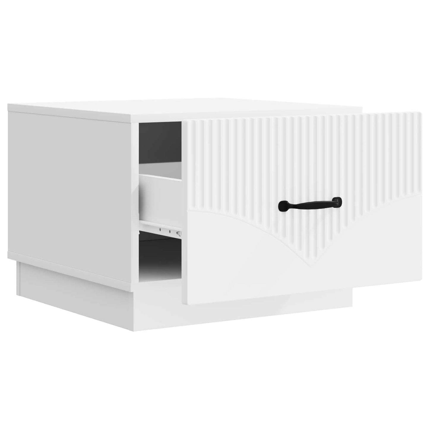 Coffee Table with Drawer White 49 x 50 x 37 cm Engineered Wood