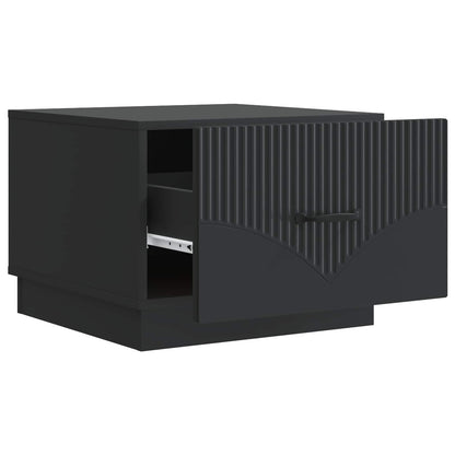 Coffee Table with Drawer Black 49 x 50 x 37 cm Engineered Wood