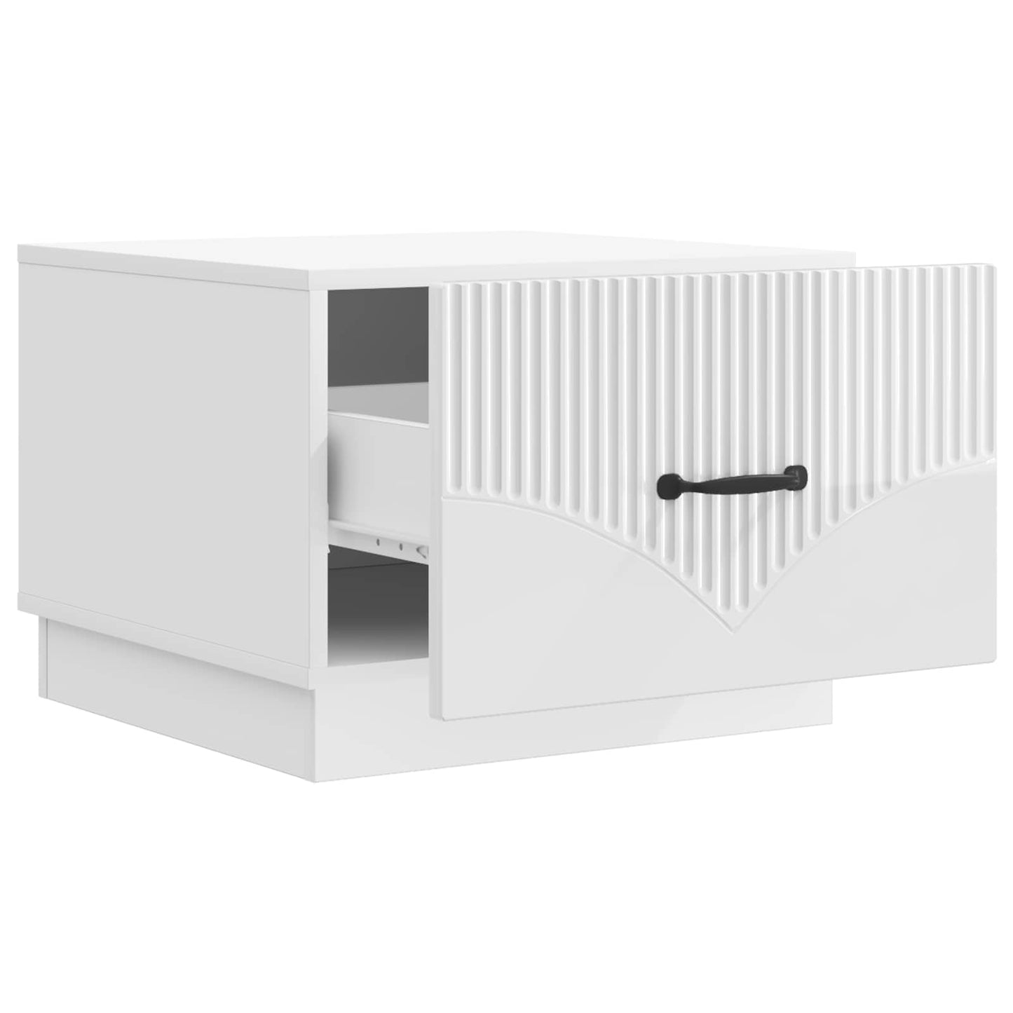 Coffee Table High Gloss White 49 x 50 x 37 cm Engineered Wood