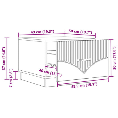 Coffee Table Old Wood 49 x 50 x 37 cm Engineered Wood