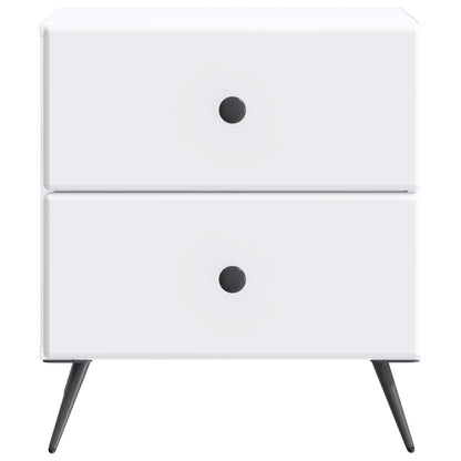 Bedside Cabinet White 43 x 34.5 x 47.5 cm Engineered Wood