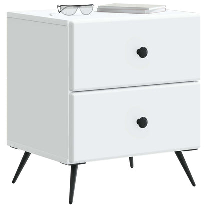 Bedside Cabinet White 43 x 34.5 x 47.5 cm Engineered Wood