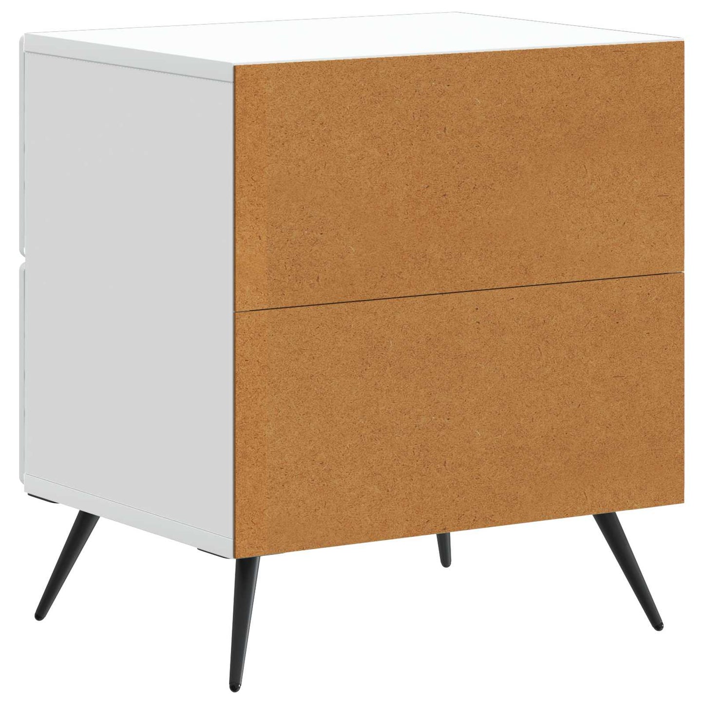 Bedside Cabinet 2 pcs White 43 x 34.5 x 47.5 cm Engineered Wood