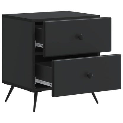 Bedside Cabinet Black 43 x 34.5 x 47.5 cm Engineered Wood