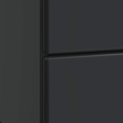 Bedside Cabinet 2 pcs Black 43 x 34.5 x 47.5 cm Engineered Wood