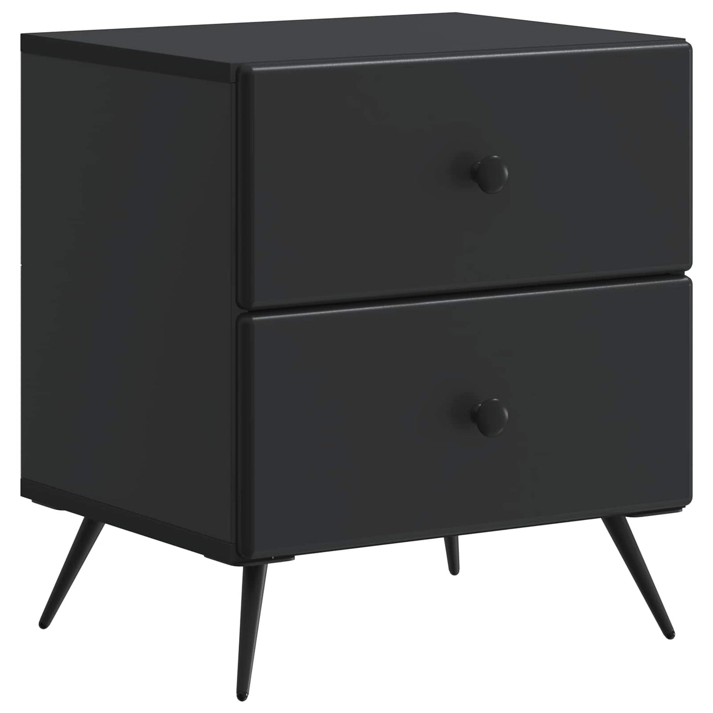Bedside Cabinet 2 pcs Black 43 x 34.5 x 47.5 cm Engineered Wood