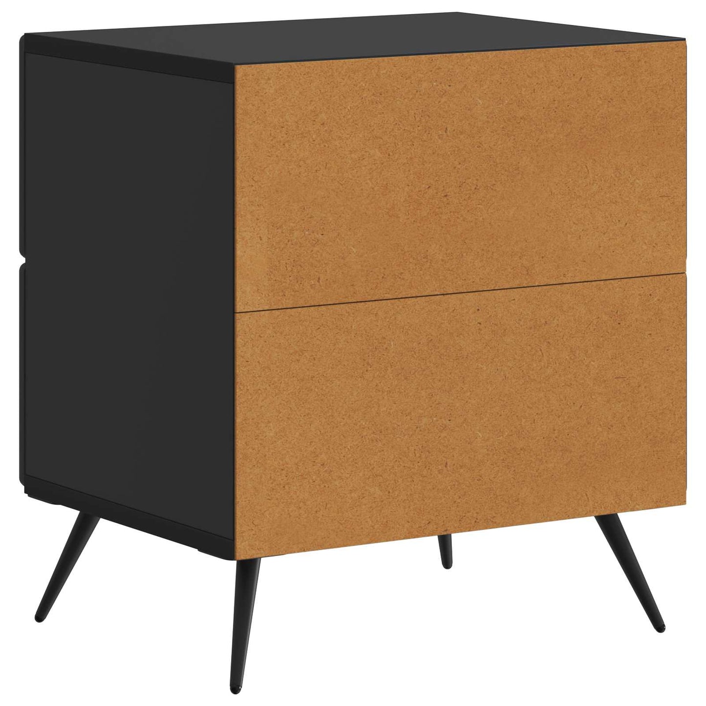 Bedside Cabinet 2 pcs Black 43 x 34.5 x 47.5 cm Engineered Wood