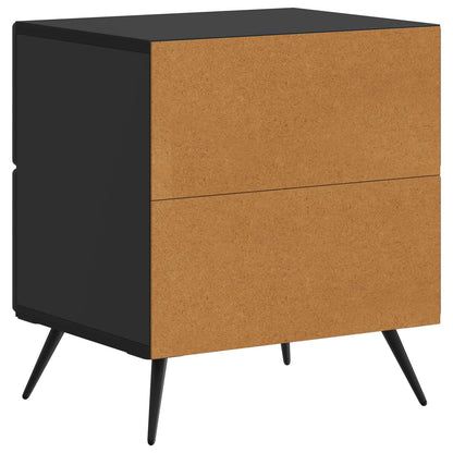 Bedside Cabinet 2 pcs Black 43 x 34.5 x 47.5 cm Engineered Wood