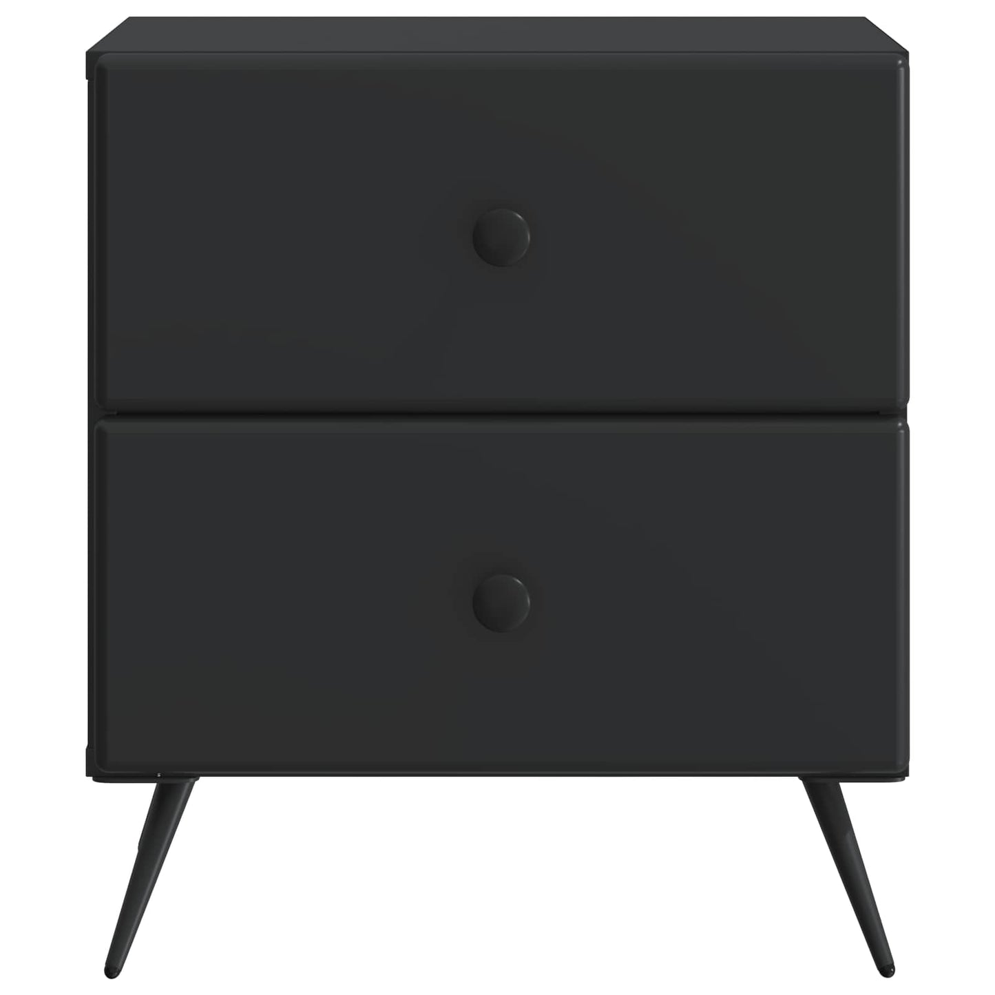 Bedside Cabinet 2 pcs Black 43 x 34.5 x 47.5 cm Engineered Wood