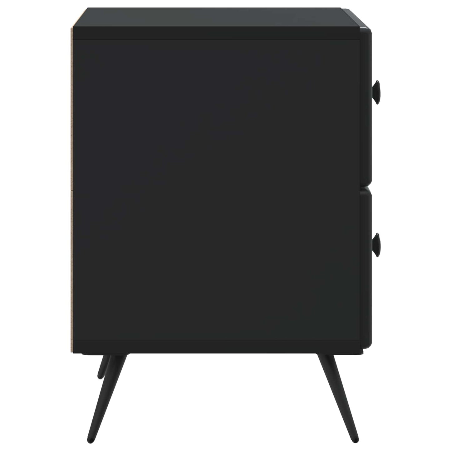 Bedside Cabinet 2 pcs Black 43 x 34.5 x 47.5 cm Engineered Wood