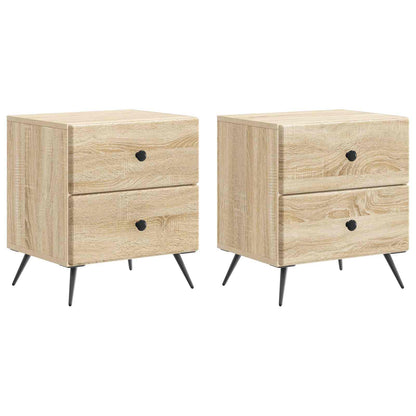 Bedside Cabinet 2 pcs Sonoma Oak 43 x 34.5 x 47.5 cm