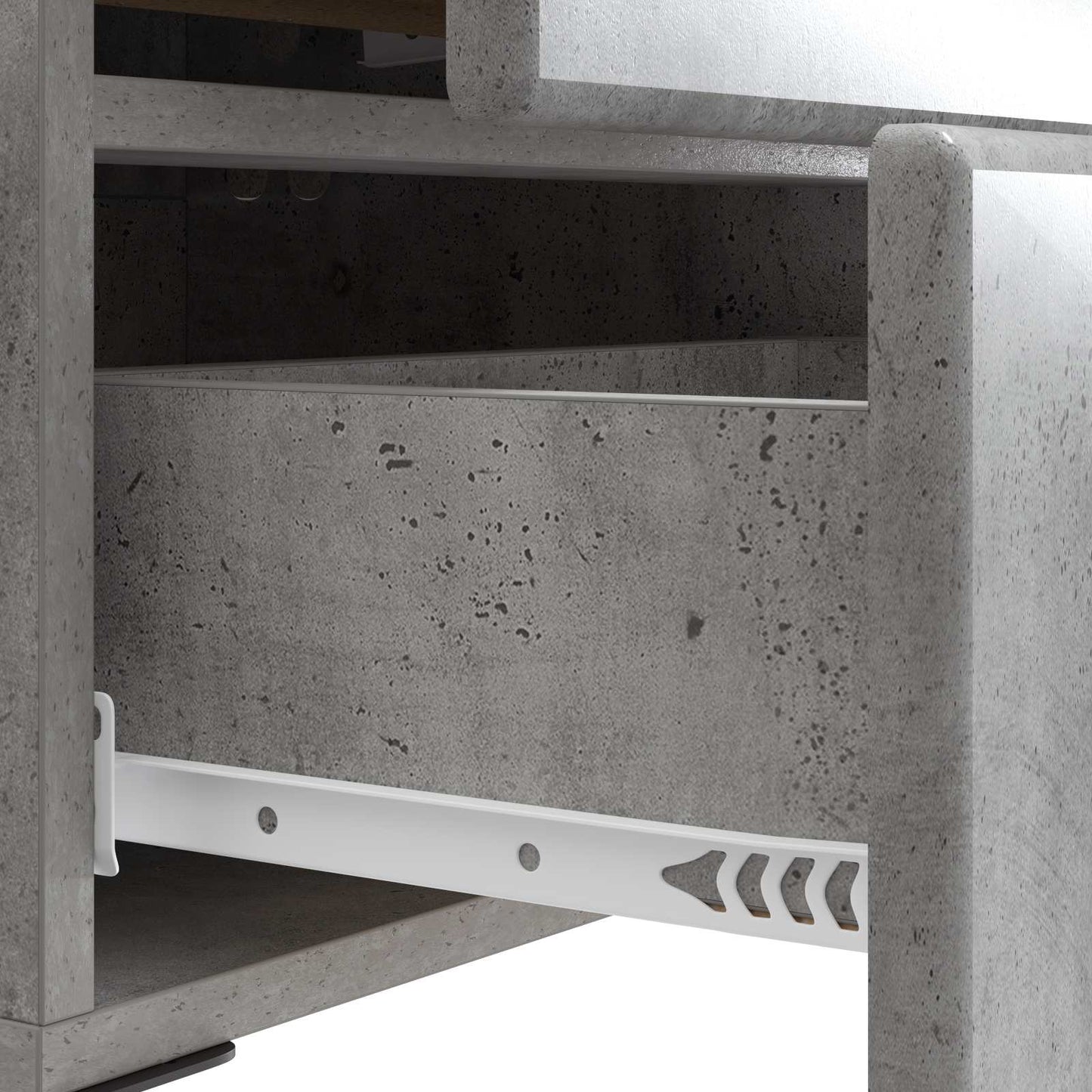 Bedside Cabinet with Drawer Concrete Grey 43 x 34.5 x 47.5 cm