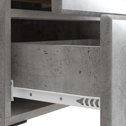 Bedside Cabinet with Drawer Concrete Grey 43 x 34.5 x 47.5 cm