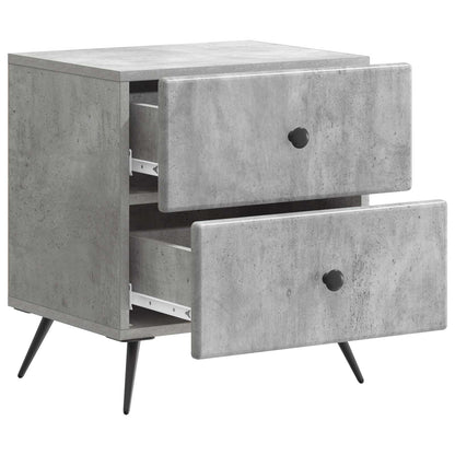 Bedside Cabinet with Drawer Concrete Grey 43 x 34.5 x 47.5 cm