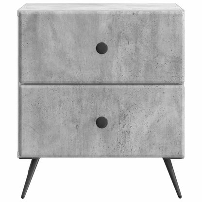 Bedside Cabinet 2 pcs Concrete Grey 43 x 34.5 x 47.5 cm