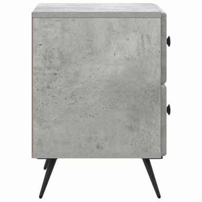 Bedside Cabinet 2 pcs Concrete Grey 43 x 34.5 x 47.5 cm