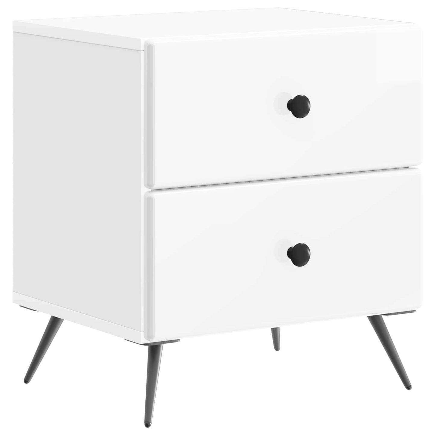 Bedside Cabinet 2 pcs High Gloss White 43 x 34.5 x 47.5 cm