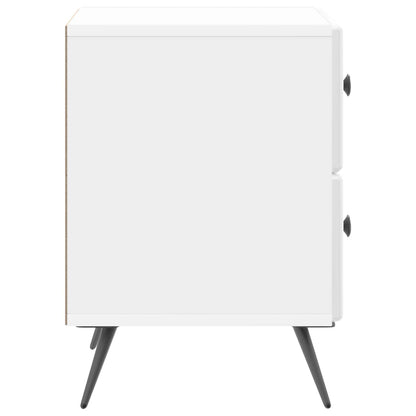 Bedside Cabinet 2 pcs High Gloss White 43 x 34.5 x 47.5 cm
