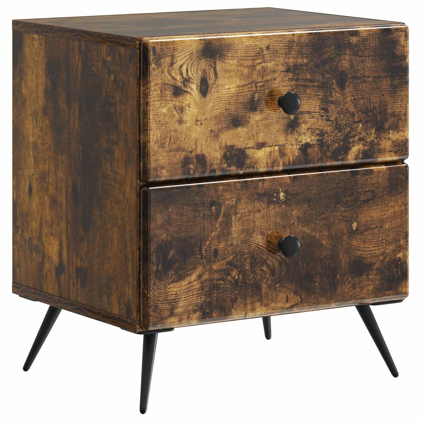 Bedside Cabinet 2 pcs Smoked Oak 43 x 34.5 x 47.5 cm