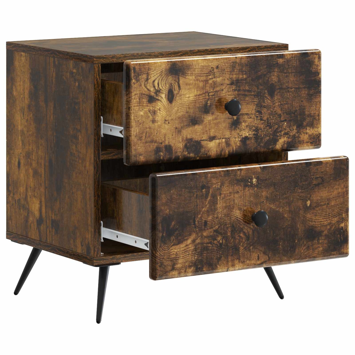 Bedside Cabinet 2 pcs Smoked Oak 43 x 34.5 x 47.5 cm