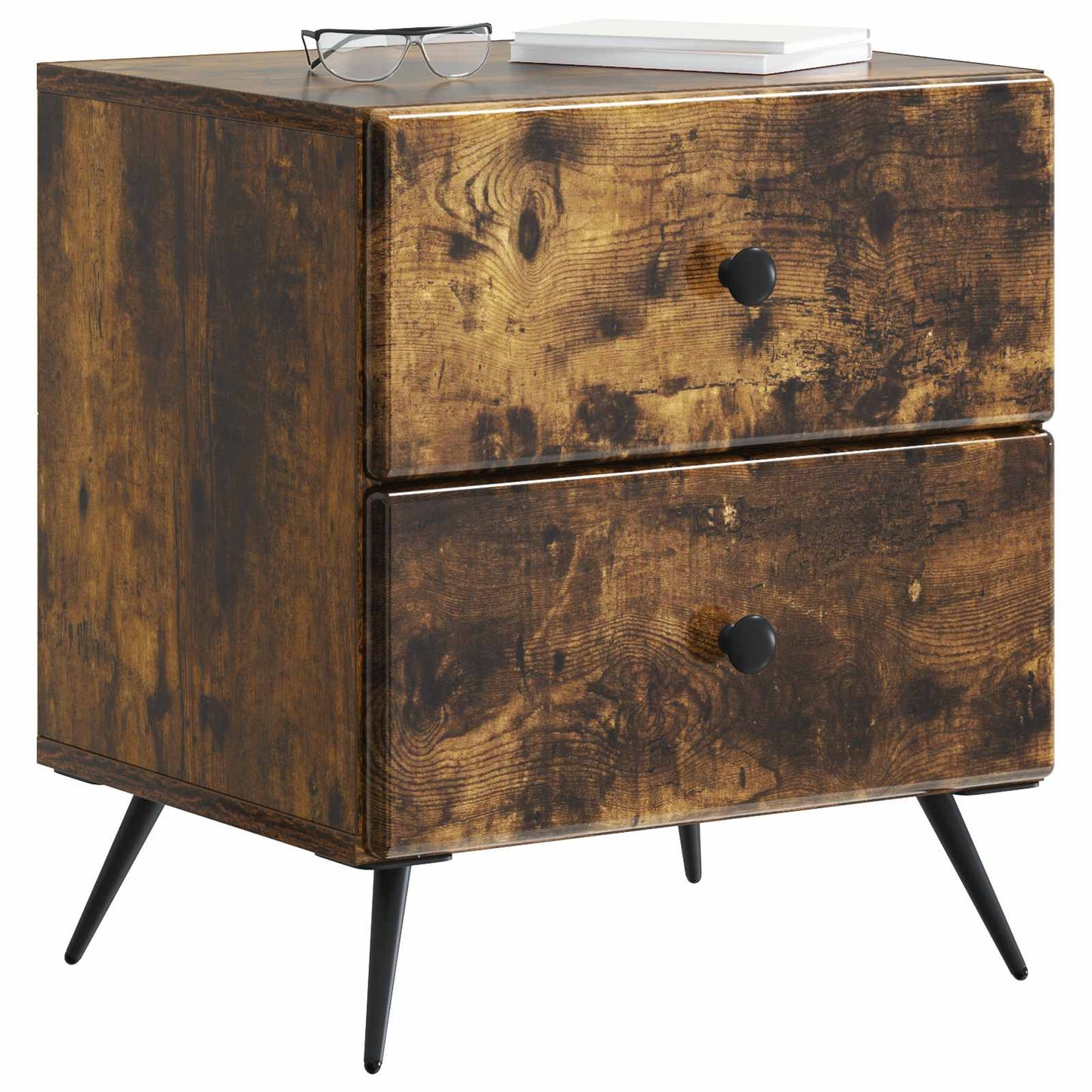 Bedside Cabinet 2 pcs Smoked Oak 43 x 34.5 x 47.5 cm