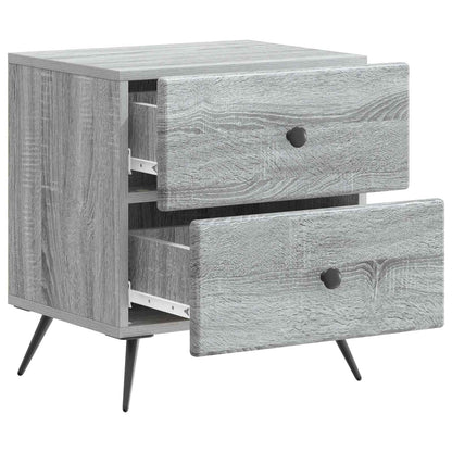 Bedside Cabinet 2 pcs Grey Sonoma 43 x 34.5 x 47.5 cm