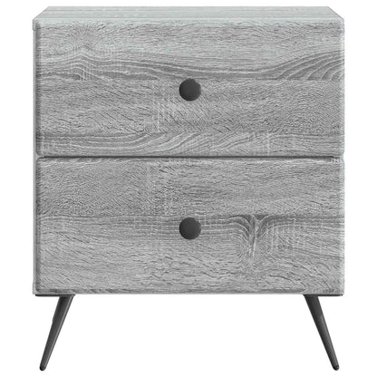 Bedside Cabinet 2 pcs Grey Sonoma 43 x 34.5 x 47.5 cm