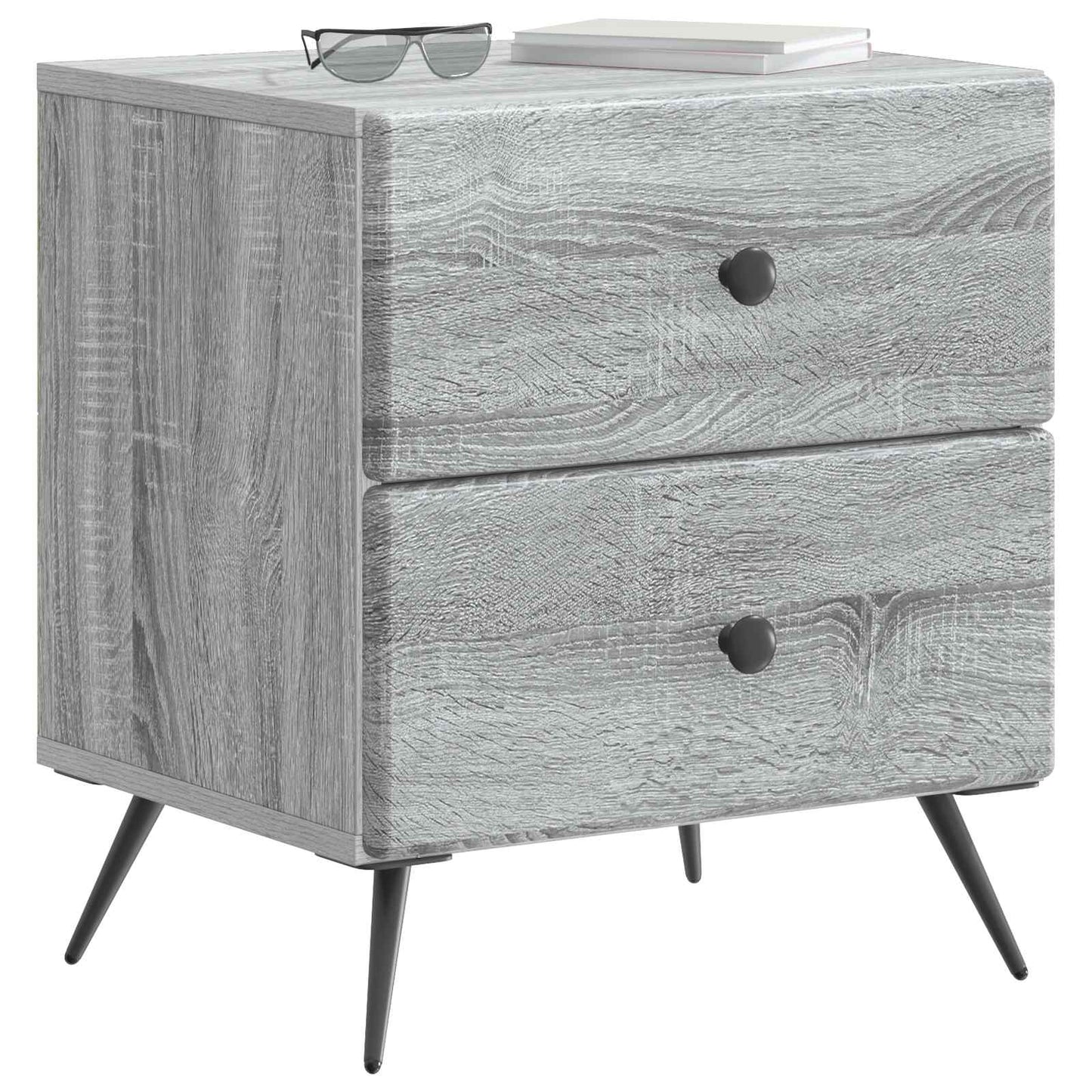 Bedside Cabinet 2 pcs Grey Sonoma 43 x 34.5 x 47.5 cm