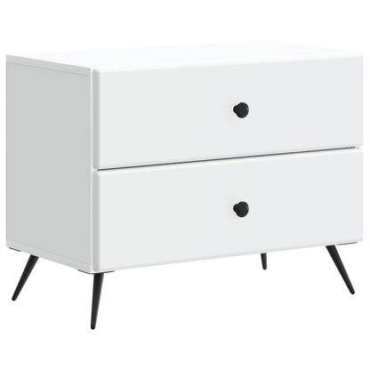 Bedside Cabinet White 62 x 34.5 x 47.5 cm Engineered Wood