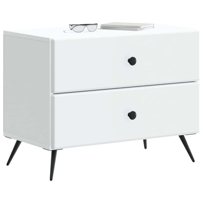 Bedside Cabinet White 62 x 34.5 x 47.5 cm Engineered Wood