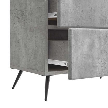 Bedside Cabinet with Drawer Concrete Grey 62 x 34.5 x 47.5 cm