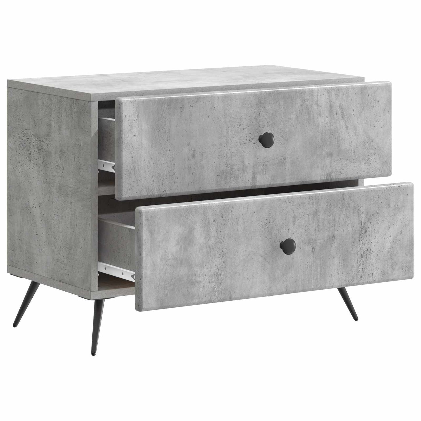 Bedside Cabinet with Drawer Concrete Grey 62 x 34.5 x 47.5 cm