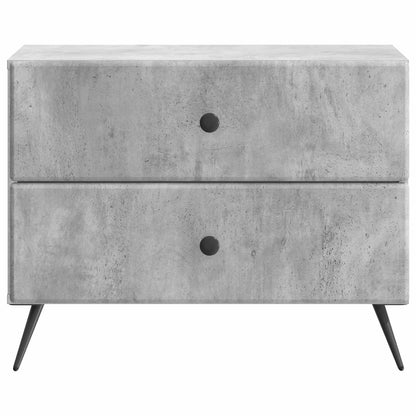 Bedside Cabinet with Drawer Concrete Grey 62 x 34.5 x 47.5 cm