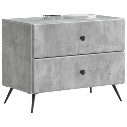 Bedside Cabinet with Drawer Concrete Grey 62 x 34.5 x 47.5 cm