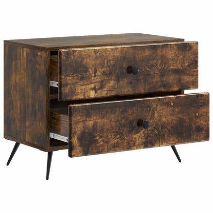Bedside Cabinet Smoked Oak 62 x 34.5 x 47.5 cm Engineered Wood