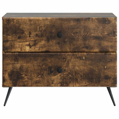 Bedside Cabinet Smoked Oak 62 x 34.5 x 47.5 cm Engineered Wood