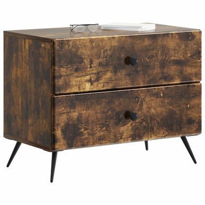 Bedside Cabinet Smoked Oak 62 x 34.5 x 47.5 cm Engineered Wood