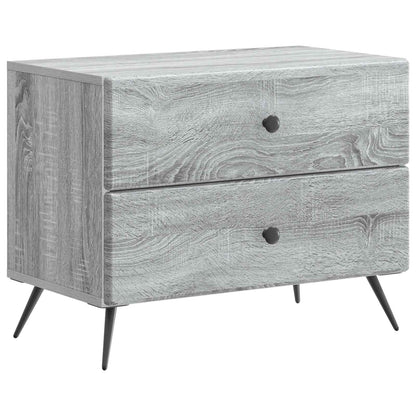 Bedside Cabinet Grey Sonoma 62 x 34.5 x 47.5 cm Engineered Wood
