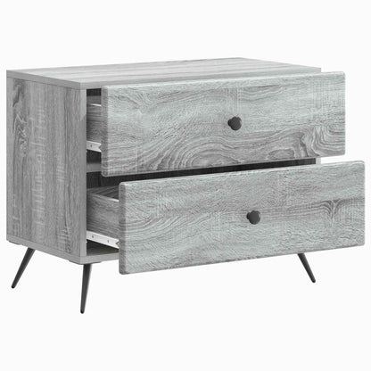 Bedside Cabinet Grey Sonoma 62 x 34.5 x 47.5 cm Engineered Wood