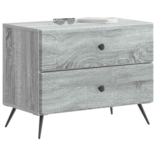 Bedside Cabinet Grey Sonoma 62 x 34.5 x 47.5 cm Engineered Wood