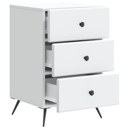 Bedside Cabinet White 43 x 41 x 66.5 cm Engineered Wood