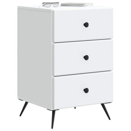 Bedside Cabinet White 43 x 41 x 66.5 cm Engineered Wood