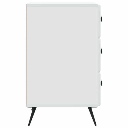 Bedside Cabinet White 43 x 41 x 66.5 cm Engineered Wood