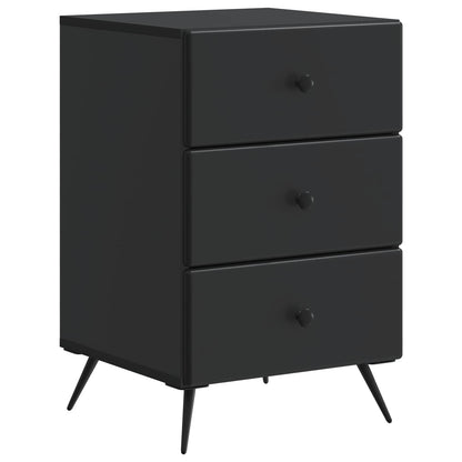 Bedside Cabinet Black 43 x 41 x 66.5 cm Engineered Wood