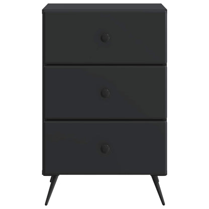 Bedside Cabinet Black 43 x 41 x 66.5 cm Engineered Wood