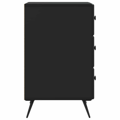 Bedside Cabinet Black 43 x 41 x 66.5 cm Engineered Wood