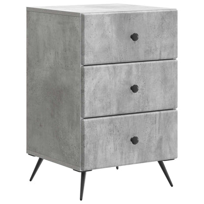 Bedside Cabinet Concrete Grey 43 x 41 x 66.5 cm Engineered Wood